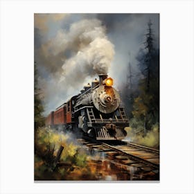 Train In The Woods 4 Canvas Print