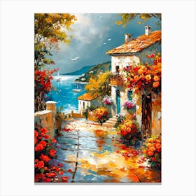 House By The Sea Canvas Print