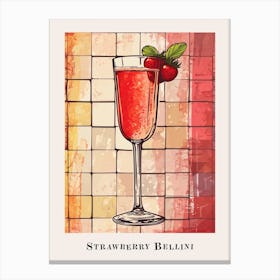 Strawberry Bellini Tile Poster Canvas Print