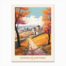 Camino De Santiago Spain 3 Hike Poster Canvas Print