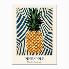 Marche Aux Fruits Pineapple Fruit Summer Illustration 4 Canvas Print