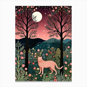 William Morris Cheetah In The Forest 1 Canvas Print