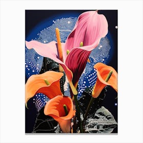 Surreal Florals Calla Lily 3 Flower Painting Canvas Print