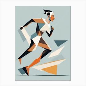 Runner Illustration Canvas Print