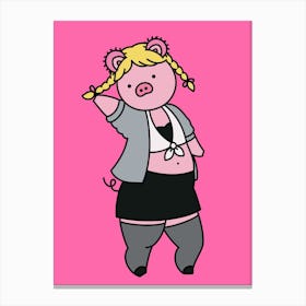 Piggy Spears Canvas Print