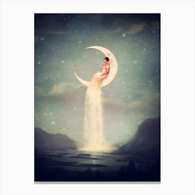 Moon And Star 1 Canvas Print