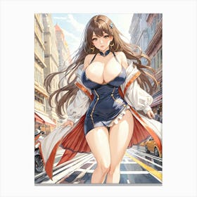 Sexy Anime Girl Painting (22) Canvas Print