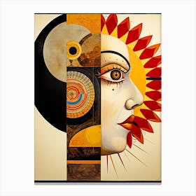 Abstract Illustration Of A Woman And The Cosmos 46 Canvas Print