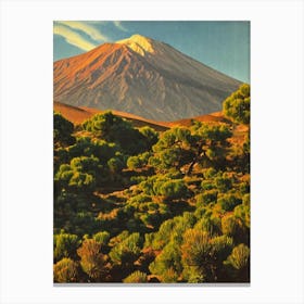 Teide National Park 2 Spain Vintage Poster Canvas Print