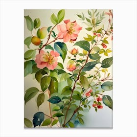 Watercolor Of Flowers Canvas Print