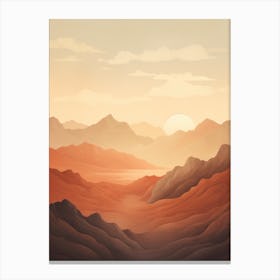 Landscape With Mountains Canvas Print
