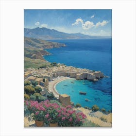 The Blue of Greece Aegean Coast Canvas Print