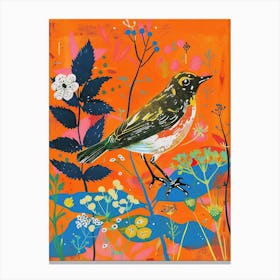 Spring Birds Dipper 1 Canvas Print