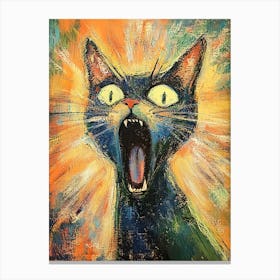 Fantastic Screaming Cat 8 Canvas Print