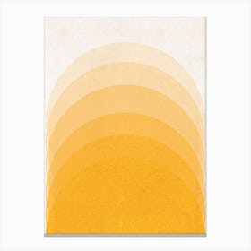 Gradient Sun Rising Mustard Abstract Canvas Print