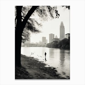 Austin, Black And White Analogue Photograph 1 Canvas Print