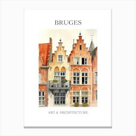 Bruges Travel And Architecture Poster 2 Canvas Print