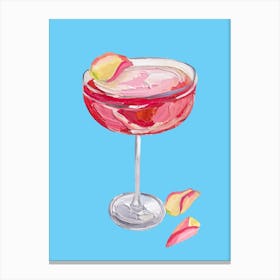 Sparkling Rose Gin Cocktail Canvas Print