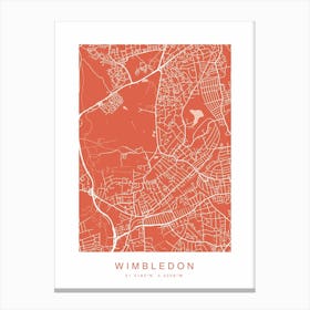 Wimbledon City Map Poster Canvas Print