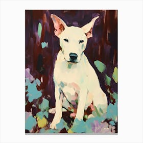 A Bulldog Dog Painting, Impressionist 4 Canvas Print
