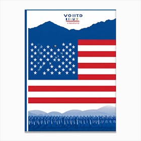 An Illustration Capturing A Vivid Symbol Of Solidarity And Unity An American Emblem Composed Of Pat (4) Canvas Print