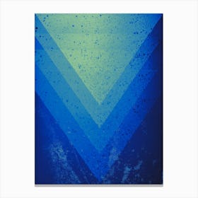 Blue Triangles Canvas Print