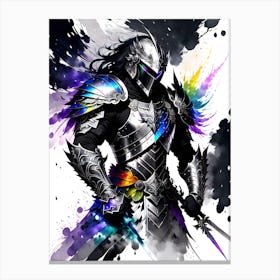 Knight Of The Rainbow Canvas Print