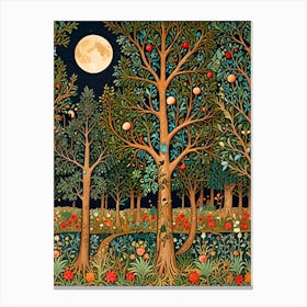 Moon In The Forest Canvas Print