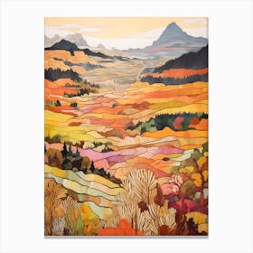 Autumn National Park Painting Runion National Park France 1 Canvas Print