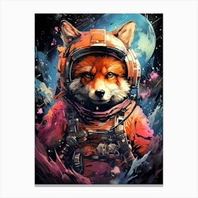 Fox In Space 2 Canvas Print