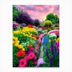 Colorful Flower Garden Canvas Print