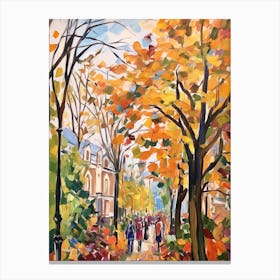 Autumn City Park Painting Holland Park London 1 Canvas Print