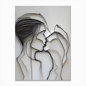 Kissing 1 Canvas Print