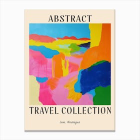 Abstract Travel Collection Poster Leon Nicaragua Canvas Print