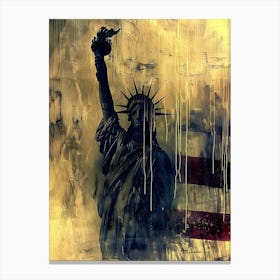 American Liberty Patriotic 4th July: Punk Aesthetic Wall Art Canvas Print