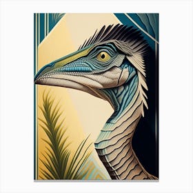 Troodon Pastel Dinosaur Canvas Print