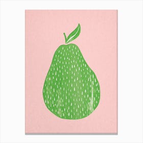 Pear Paper Cut Canvas Print
