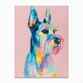 Pastel Manchester Terrier Dog Pastel Line Illustration  1 Canvas Print