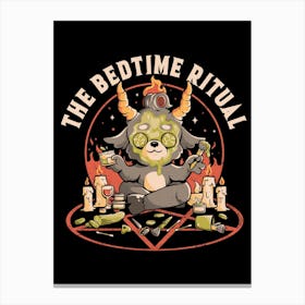 The Bedtime Ritual - Funny Evil Baphomet Gift Canvas Print