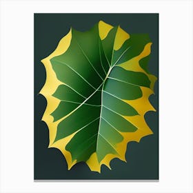 Sycamore Leaf Vibrant Inspired 3 Canvas Print