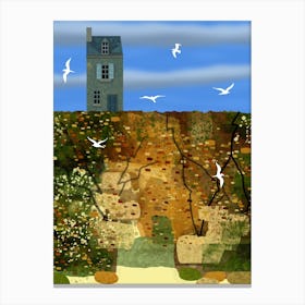 The House on the Cliff Canvas Print