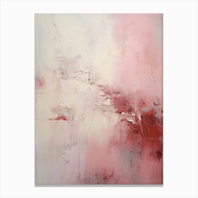 Muted Pink Tones, Abstract Raw Painting 1 Canvas Print