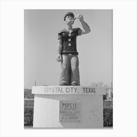 Untitled Photo, Possibly Related To Monument Erected To Popeye, Crystal City, Texas,This Is In The Spinach Canvas Print
