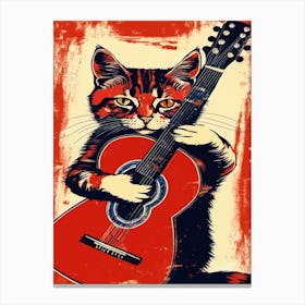 Cat Playing Guitar 2 Canvas Print