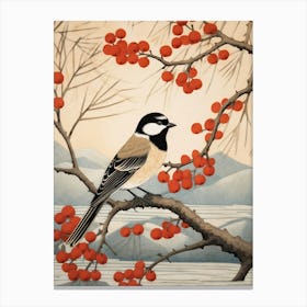 Bird Illustration Carolina Chickadee 3 Canvas Print