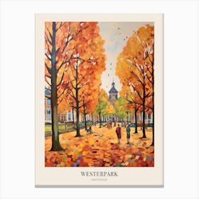 Autumn City Park Painting Westerpark Amsterdam Netherlands 1 Poster Canvas Print