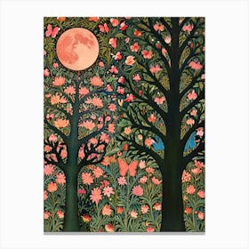 William Morris Moonlight Over The Trees Canvas Print