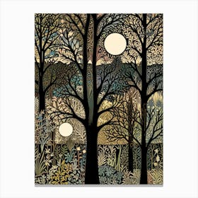 William Morris Moonlight In The Forest 41 Canvas Print