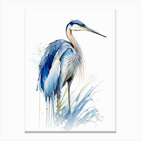 Great Blue Heron Impressionistic 4 Canvas Print