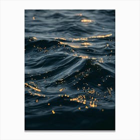 Gold Sparkles In The Water Canvas Print